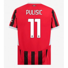 AC Milan Christian Pulisic #11 Hemmakläder 2024-25 Kortärmad